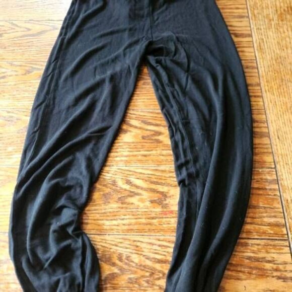 Reformation black plush drawstring jogger lounge wear pants sz Small - Picture 4 of 4